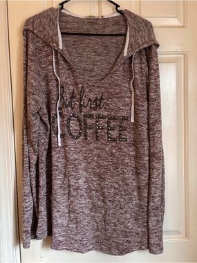 Chance or Fate Marled Mauve Pullover Hoodie